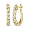 Thumbnail Image 1 of Diamond Infinity Symbol Hoop Earrings 1/4 ct tw 10K Yellow Gold