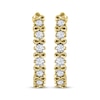 Thumbnail Image 2 of Diamond Infinity Symbol Hoop Earrings 1/4 ct tw 10K Yellow Gold