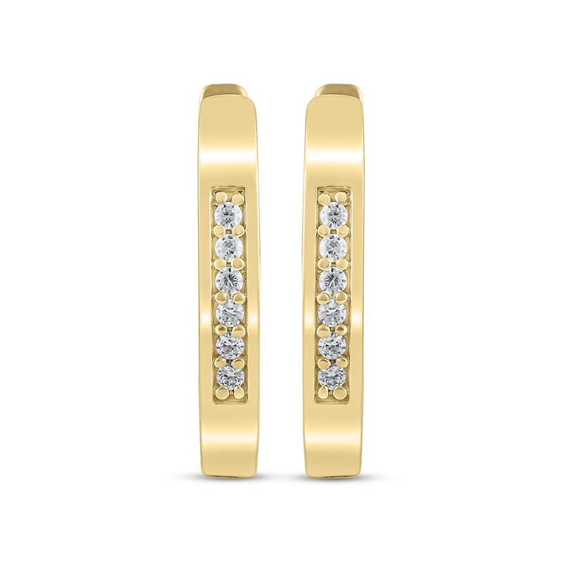 Diamond Hoop Earrings 1/20 ct tw 10K Yellow Gold