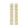 Thumbnail Image 2 of Diamond X Hoop Earrings 1/4 ct tw 10K Yellow Gold