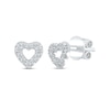 Thumbnail Image 0 of Diamond Open Heart Stud Earrings 1/6 ct tw 10K White Gold