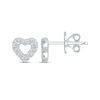 Thumbnail Image 2 of Diamond Open Heart Stud Earrings 1/6 ct tw 10K White Gold