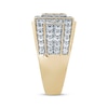 Thumbnail Image 3 of Men's Multi-Diamond Squared-Center Ring 2 ct tw 10K Yellow Gold