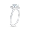 Thumbnail Image 2 of THE LEO First Light Diamond Oval-Cut Double Halo Engagement Ring 1 ct tw 14K White Gold