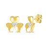 Thumbnail Image 0 of Diamond Heart Petal Stud Earrings 1/10 ct tw 10K Yellow Gold