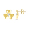 Thumbnail Image 2 of Diamond Heart Petal Stud Earrings 1/10 ct tw 10K Yellow Gold