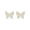 Thumbnail Image 1 of Diamond Butterfly Stud Earrings 1/5 ct tw 10K Yellow Gold