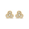 Thumbnail Image 2 of Diamond Trefoil Stud Earrings 1/5 ct tw 10K Yellow Gold