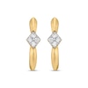 Thumbnail Image 2 of Diamond Inset Square Frame Hoop Earrings 1/10 ct tw 10K Yellow Gold