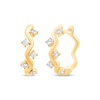 Thumbnail Image 1 of Diamond Zigzag Hoop Earrings 1/8 ct tw 10K Yellow Gold