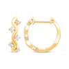 Thumbnail Image 3 of Diamond Zigzag Hoop Earrings 1/8 ct tw 10K Yellow Gold