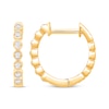 Thumbnail Image 3 of Diamond Hoop Earrings 1/10 ct tw 10K Yellow Gold