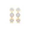 Thumbnail Image 2 of Diamond Circles Hoop Earrings 1/10 ct tw 10K Yellow Gold