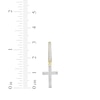 Thumbnail Image 3 of Diamond Hoop Drop Cross Earrings 1/4 ct tw 10K Yellow Gold