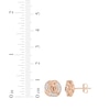 Thumbnail Image 4 of Diamond Rose Stud Earrings 1/5 ct tw 10K Rose Gold