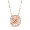 Thumbnail Image 1 of Diamond Rose Necklace 1/5 ct tw 10K Rose Gold 18&quot;