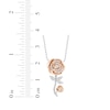 Thumbnail Image 2 of Diamond Rose Necklace 1/10 ct tw 10K Two-Tone Gold 18&quot;