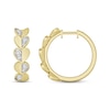 Thumbnail Image 1 of Diamond Heart Hoop Earrings 1/3 ct tw 10K Yellow Gold