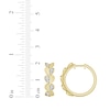 Thumbnail Image 4 of Diamond Heart Hoop Earrings 1/3 ct tw 10K Yellow Gold