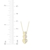 Thumbnail Image 2 of Diamond Heart Vertical Trio Necklace 1/10 ct tw 10K Yellow Gold 16&quot;