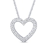 Thumbnail Image 1 of Diamond Heart Necklace 1/2 ct tw 10K White Gold 18&quot;