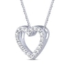 Thumbnail Image 2 of Diamond Heart Necklace 1/2 ct tw 10K White Gold 18&quot;