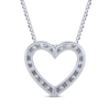 Thumbnail Image 3 of Diamond Heart Necklace 1/2 ct tw 10K White Gold 18&quot;