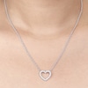 Thumbnail Image 4 of Diamond Heart Necklace 1/2 ct tw 10K White Gold 18&quot;