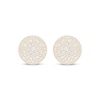 Thumbnail Image 2 of Baguette & Round-Cut Multi-Diamond Circle Stud Earrings 1 ct tw 10K Yellow Gold