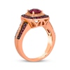 Thumbnail Image 3 of Le Vian Cushion-Cut Pink Tourmaline & Ruby Ring 1/6 ct tw Diamonds 14K Strawberry Gold