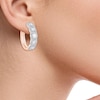 Thumbnail Image 3 of Diamond Halo Hoop Earrings 2 ct tw 10K Rose Gold