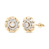 Thumbnail Image 1 of Diamond Halo Stud Earrings 1/3 ct tw 10K Yellow Gold