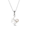 Thumbnail Image 1 of Cultured Pearl &quot;Love &quot;Necklace Sterling Silver 18&quot;