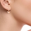 Thumbnail Image 4 of Diamond Butterfly Dangle Hoop Earrings 1/6 ct tw 10K Rose Gold