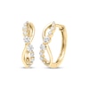 Thumbnail Image 1 of Diamond Twist Hoop Earrings 1/2 ct tw 10K Yellow Gold