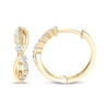 Thumbnail Image 3 of Diamond Twist Hoop Earrings 1/2 ct tw 10K Yellow Gold