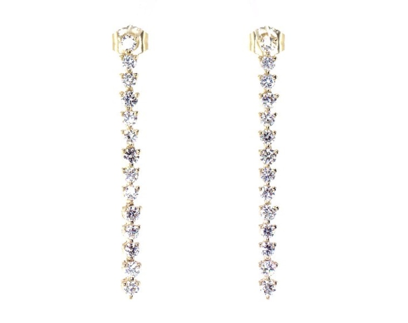 Lab-Created Diamonds by KAY Drop Earrings 1-1/4 ct tw 14K Yellow Gold