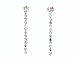 Lab-Created Diamonds by KAY Drop Earrings 1-1/4 ct tw 14K Rose Gold