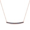 Thumbnail Image 1 of Le Vian Blue Sapphire Curved Bar Necklace 14K Strawberry Gold 18&quot;