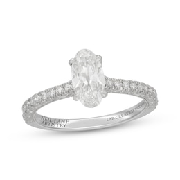 Neil Lane Artistry Heritage Oval-Cut Lab-Grown Diamond Engagement Ring 1-1/3 ct tw Platinum