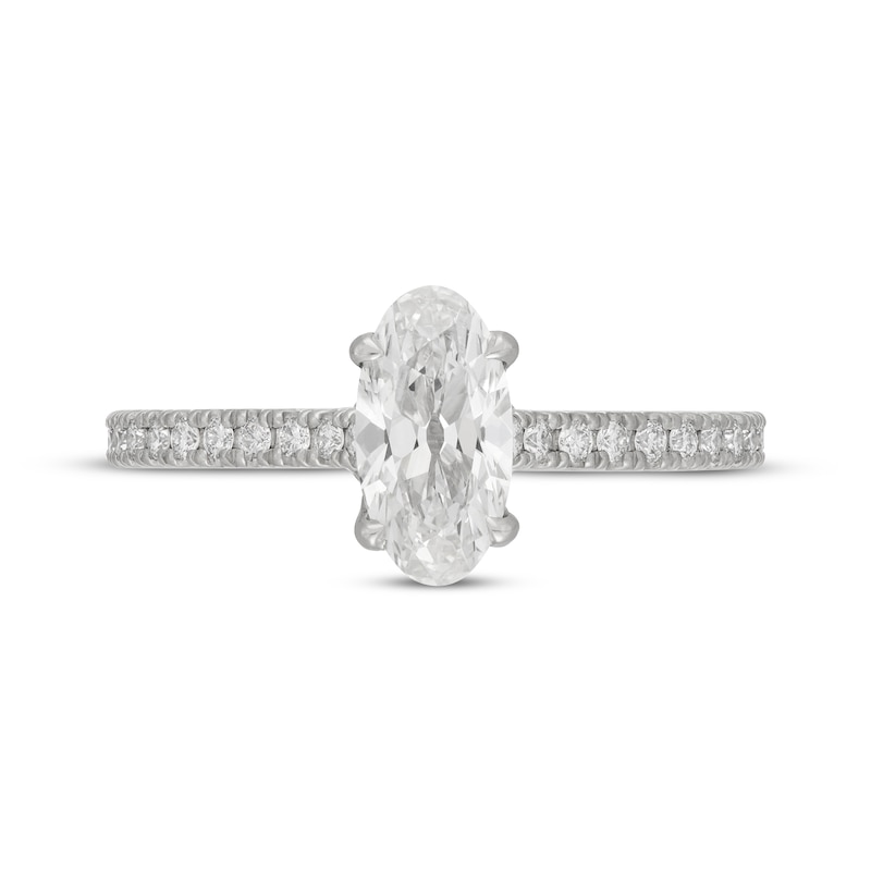 Main Image 3 of Neil Lane Artistry Heritage Oval-Cut Lab-Grown Diamond Engagement Ring 1-1/3 ct tw Platinum