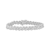 Thumbnail Image 1 of Diamond Swirl Link Bracelet 1/3 ct tw Sterling Silver 7&quot;