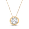 Thumbnail Image 1 of Round-Cut Diamond Bezel-Look Solitaire Necklace 1/4 ct tw 10K Yellow Gold (J/I3)