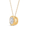 Thumbnail Image 2 of Round-Cut Diamond Bezel-Look Solitaire Necklace 1/4 ct tw 10K Yellow Gold (J/I3)