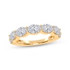 Thumbnail Image 1 of Lab-Grown Diamonds by KAY Oval-Cut East-West Anniversary Ring 2 ct tw 14K Yellow Gold