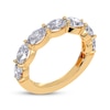 Thumbnail Image 2 of Lab-Grown Diamonds by KAY Oval-Cut East-West Anniversary Ring 2 ct tw 14K Yellow Gold