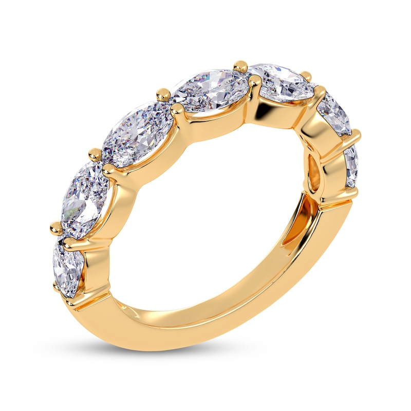 Main Image 2 of Lab-Grown Diamonds by KAY Oval-Cut East-West Anniversary Ring 2 ct tw 14K Yellow Gold