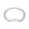 Thumbnail Image 1 of Men's Diamond Curb Chain ID Bracelet 1/3 ct tw Sterling Silver 8.5&quot;