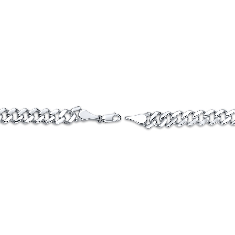 Main Image 3 of Men's Diamond Curb Chain ID Bracelet 1/3 ct tw Sterling Silver 8.5&quot;