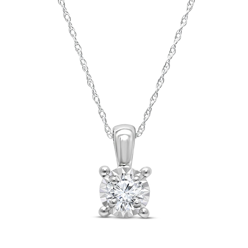 Love Entwined Diamond Necklace 1/5 ct tw Round-cut Sterling Silver 18